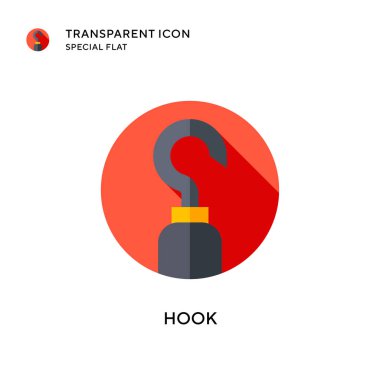 Kanca vektör simgesi. Düz çizim. EPS 10 vektörü.