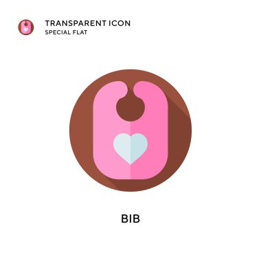 Bib vektör simgesi. Düz çizim. EPS 10 vektörü.