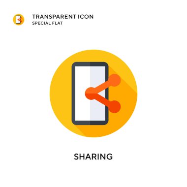 Vektör simgesi paylaşılıyor. Düz çizim. EPS 10 vektörü.