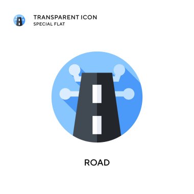 Yol vektör simgesi. Düz çizim. EPS 10 vektörü.