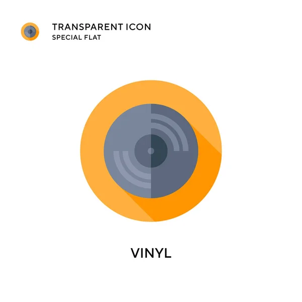 Ícone Vinil Ilustração Estilo Plano Vetor Eps — Vetor de Stock