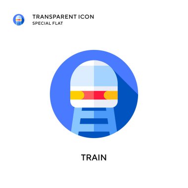 Tren vektör simgesi. Düz çizim. EPS 10 vektörü.