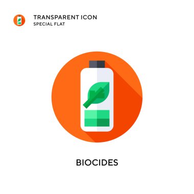 Biyosit vektör ikonu. Düz çizim. EPS 10 vektörü.