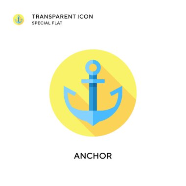 Çapa vektör simgesi. Düz çizim. EPS 10 vektörü.