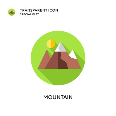 Dağ vektör simgesi. Düz çizim. EPS 10 vektörü.