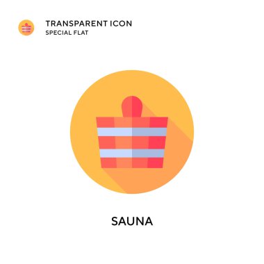 Sauna vektör simgesi. Düz çizim. EPS 10 vektörü.