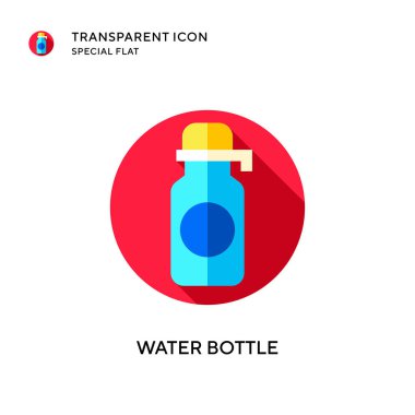 Su şişesi vektör simgesi. Düz çizim. EPS 10 vektörü.