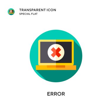 Hata vektörü simgesi. Düz çizim. EPS 10 vektörü.