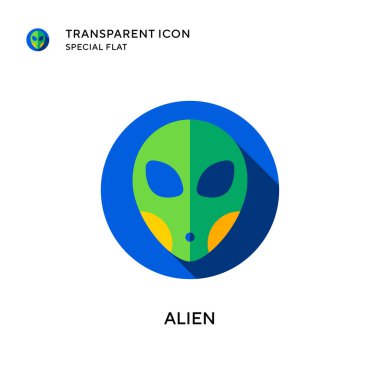 Uzaylı vektör simgesi. Düz çizim. EPS 10 vektörü.