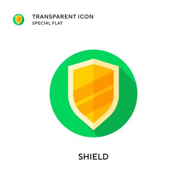 Kalkan vektör simgesi. Düz çizim. EPS 10 vektörü.