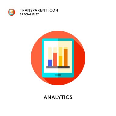 Analitik vektör simgesi. Düz çizim. EPS 10 vektörü.