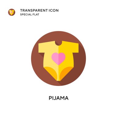 Pijama vektör simgesi. Düz çizim. EPS 10 vektörü.