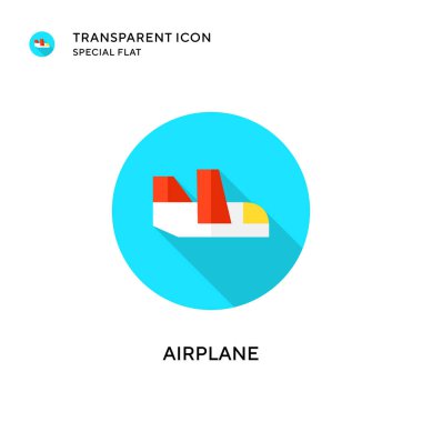 Uçak vektör simgesi. Düz çizim. EPS 10 vektörü.
