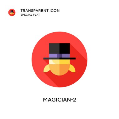 Sihirbaz-2 vektör simgesi. Düz çizim. EPS 10 vektörü.