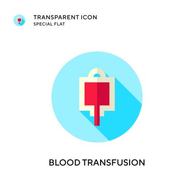 Kan nakli vektör ikonu. Düz çizim. EPS 10 vektörü.