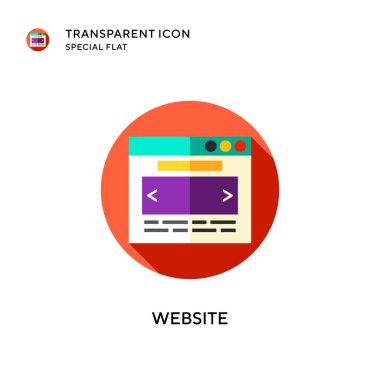 Web sitesi vektör simgesi. Düz çizim. EPS 10 vektörü.