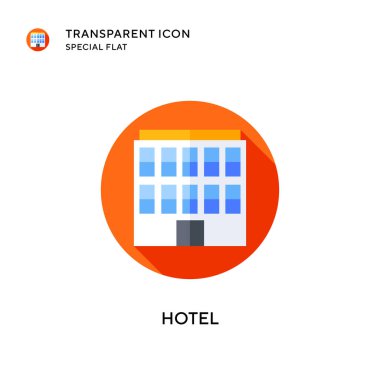 Otel vektör simgesi. Düz çizim. EPS 10 vektörü.