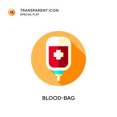 Kan torbası vektör simgesi. Düz çizim. EPS 10 vektörü.