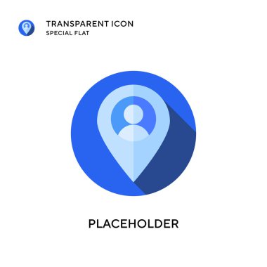 Yer tutucu vektör simgesi. Düz çizim. EPS 10 vektörü.