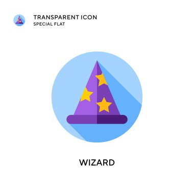 Büyücü vektör simgesi. Düz çizim. EPS 10 vektörü.