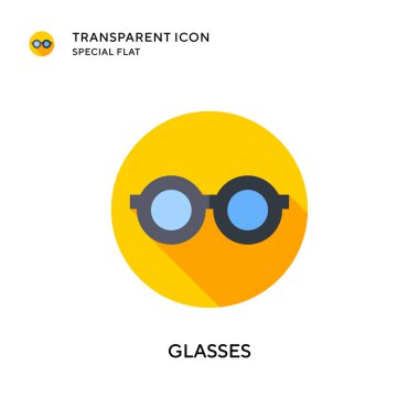 Gözlük vektör simgesi. Düz çizim. EPS 10 vektörü.