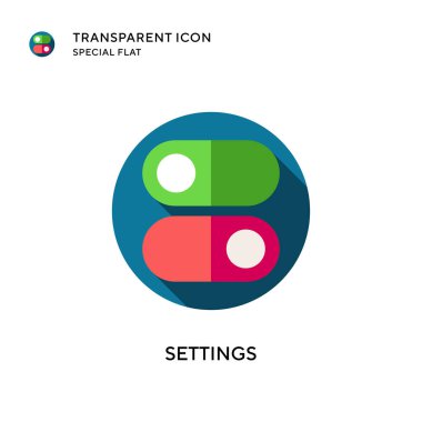 Ayarlar vektör simgesi. Düz çizim. EPS 10 vektörü.
