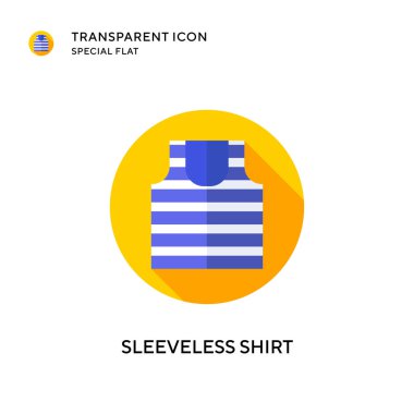 Kolsuz gömlek vektör simgesi. Düz çizim. EPS 10 vektörü.