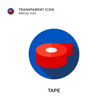 Teyp vektör simgesi. Düz çizim. EPS 10 vektörü.