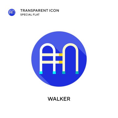 Walker vektör simgesi. Düz çizim. EPS 10 vektörü.