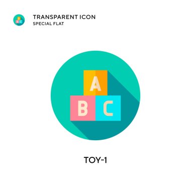 Oyuncak-1 vektör simgesi. Düz çizim. EPS 10 vektörü.