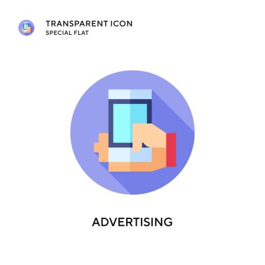 Reklam vektörü simgesi. Düz çizim. EPS 10 vektörü.