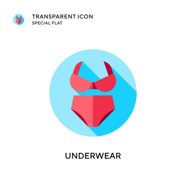 İç çamaşırı vektör simgesi. Düz çizim. EPS 10 vektörü.