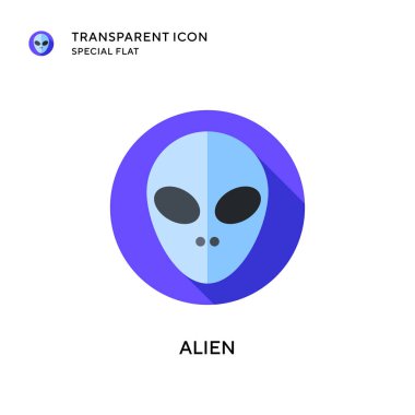 Uzaylı vektör simgesi. Düz çizim. EPS 10 vektörü.