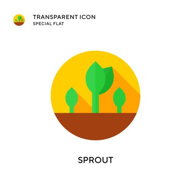 Filiz vektör simgesi. Düz çizim. EPS 10 vektörü.