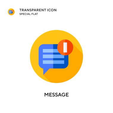 Mesaj vektör simgesi. Düz çizim. EPS 10 vektörü.