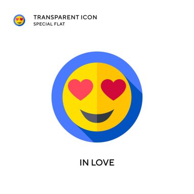 Aşk vektör ikonu. Düz çizim. EPS 10 vektörü.