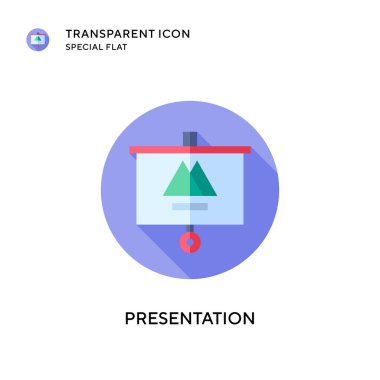 Sunum vektör simgesi. Düz çizim. EPS 10 vektörü.