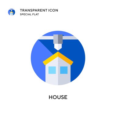 Ev vektör simgesi. Düz çizim. EPS 10 vektörü.