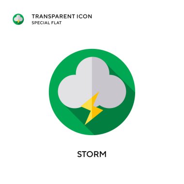 Fırtına vektör simgesi. Düz çizim. EPS 10 vektörü.