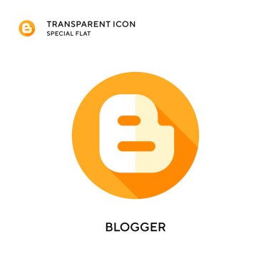 Blogger vektör simgesi. Düz çizim. EPS 10 vektörü.