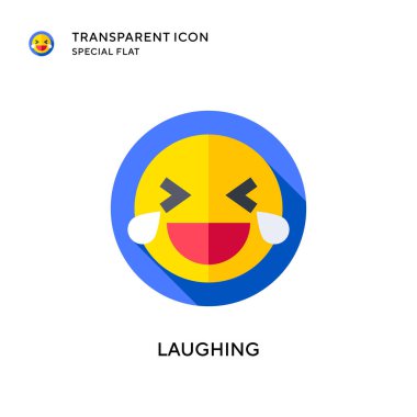 Gülen vektör ikonu. Düz çizim. EPS 10 vektörü.