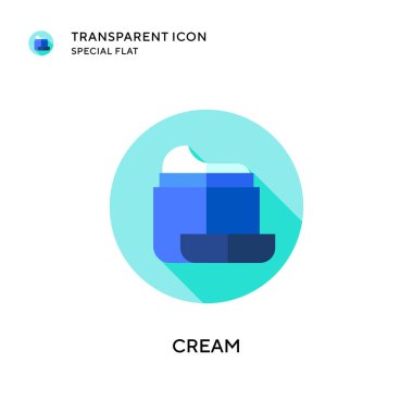 Krem vektör simgesi. Düz çizim. EPS 10 vektörü.