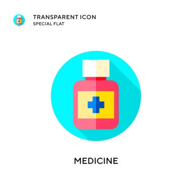 İlaç vektör simgesi. Düz çizim. EPS 10 vektörü.