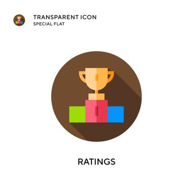 Reyting vektör simgesi. Düz çizim. EPS 10 vektörü.