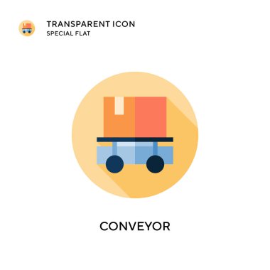 Taşıyıcı vektör simgesi. Düz çizim. EPS 10 vektörü.