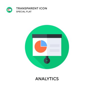 Analitik vektör simgesi. Düz çizim. EPS 10 vektörü.