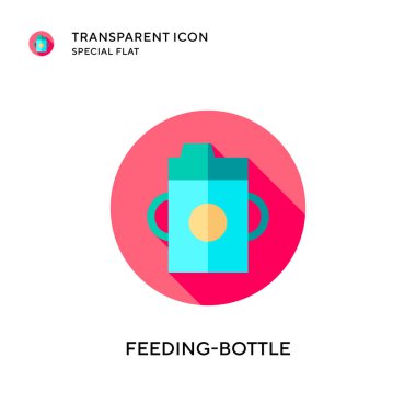 Beslenme şişesi vektör simgesi. Düz çizim. EPS 10 vektörü.