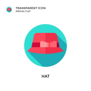 Şapka vektör simgesi. Düz çizim. EPS 10 vektörü.