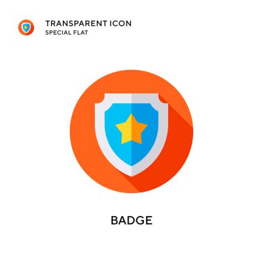 Rozet vektör simgesi. Düz çizim. EPS 10 vektörü.