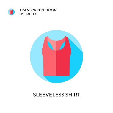 Kolsuz gömlek vektör simgesi. Düz çizim. EPS 10 vektörü.